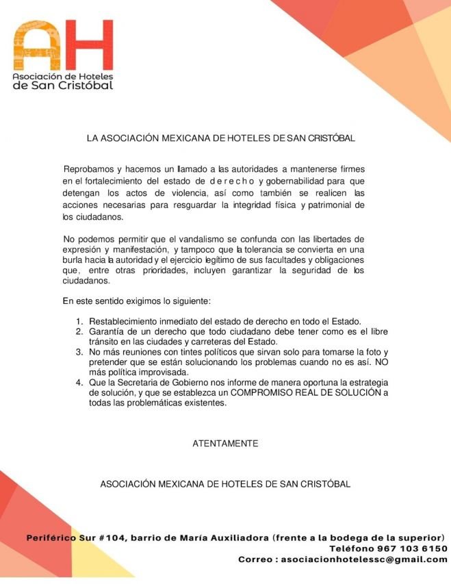 La tolerancia no se puede convertir en una burla hacia la autoridad: Hoteleros