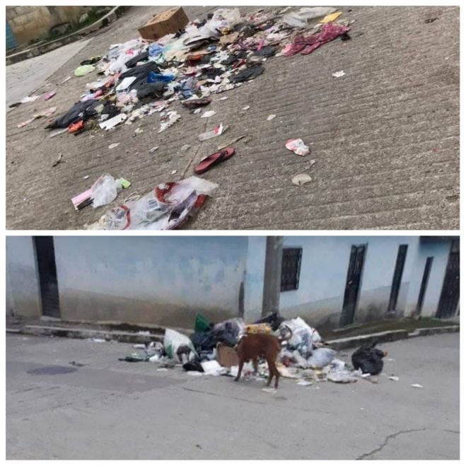 Calles de Altamirano llenas de basura