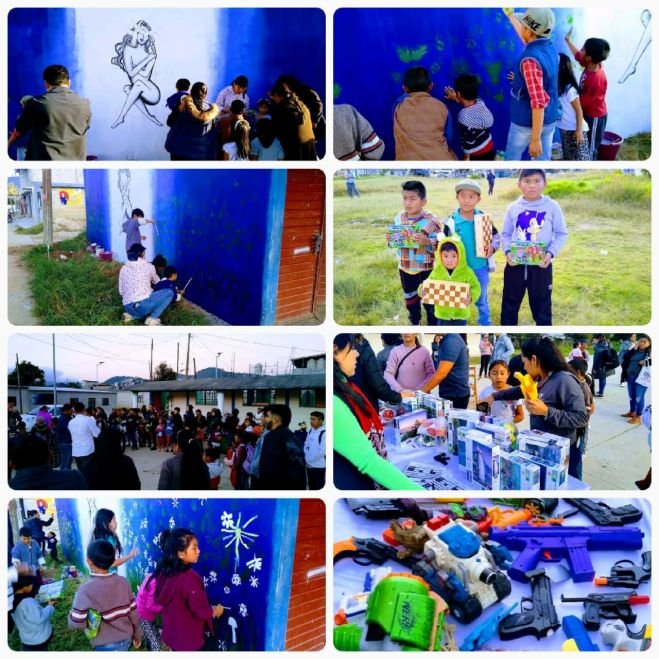 Realizan Mural a favor de la Paz en la zona sur de San Cristóbal de Las Casas