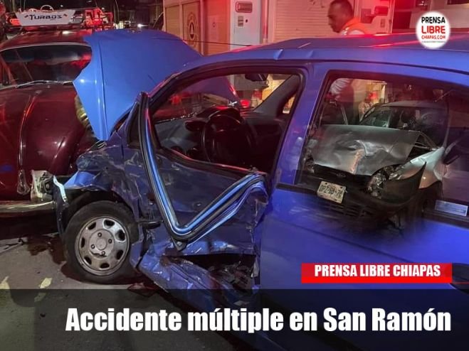 Accidente múltiple en San Ramón 