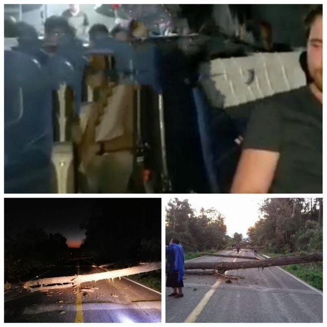 Indígenas de Oxchuc que mantienen un bloqueo en el Muro retienen a turistas alemanes