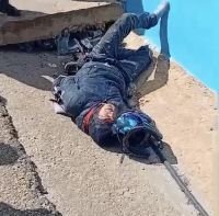 Joven motociclista sufre fuerte accidente rumbo a Tenejapa