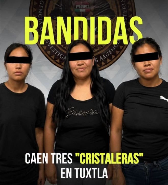 CAEN TRES BANDIDAS EN TUXTLA; ROBARON Y AMENAZARON CON UN ARMA 