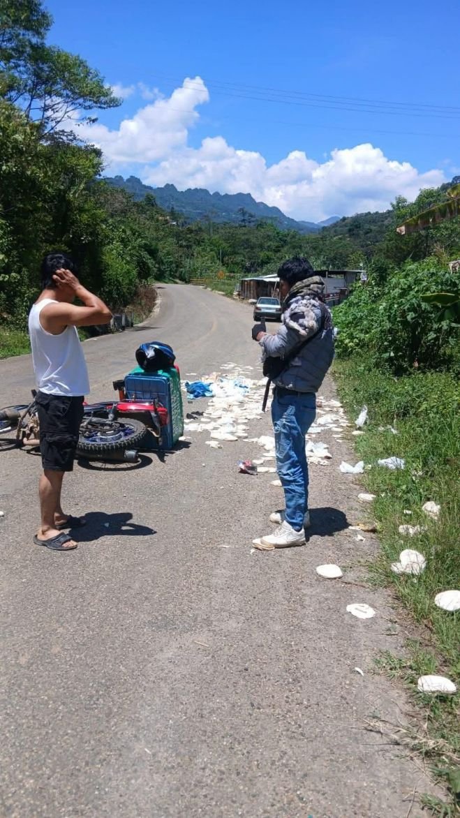 Piden multa tras accidente de repartidor en Chenalhó