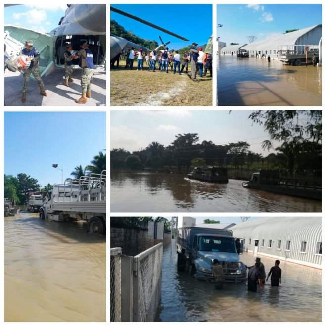 SE ACTIVA PLAN MARINA FASE DE AUXILIO ANTE AFECTACIONES EN ZONA NORTE DE CHIAPAS POR &ldquo;ETA&rdquo; Y FRENTE FR&Iacute;O 11