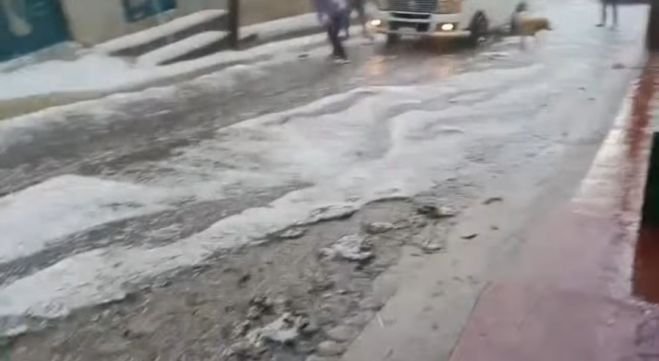 Fuerte granizada en la zona poniente de San Cristóbal de Las Casas