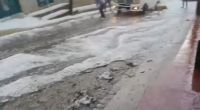 Fuerte granizada en la zona poniente de San Crist&oacute;bal de Las Casas