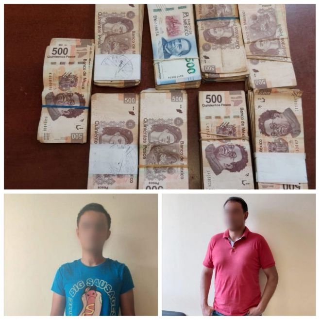 SSyPC detiene a dos personas con más de 400 mil pesos de procedencia ilegal en Tapachula
