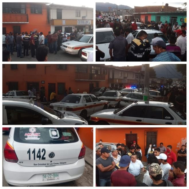 Transportistas detienen  a cinco unidades emplacadas como servicio público