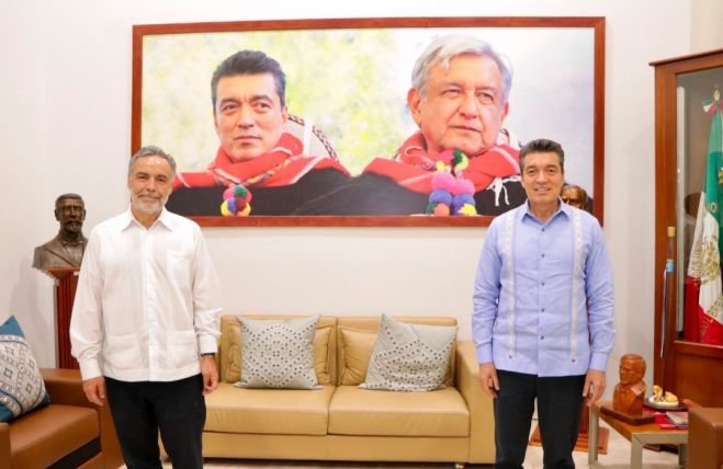 SE RE&Uacute;NE RUTILIO ESCAND&Oacute;N CON EL PRESIDENTE NACIONAL DE MORENA