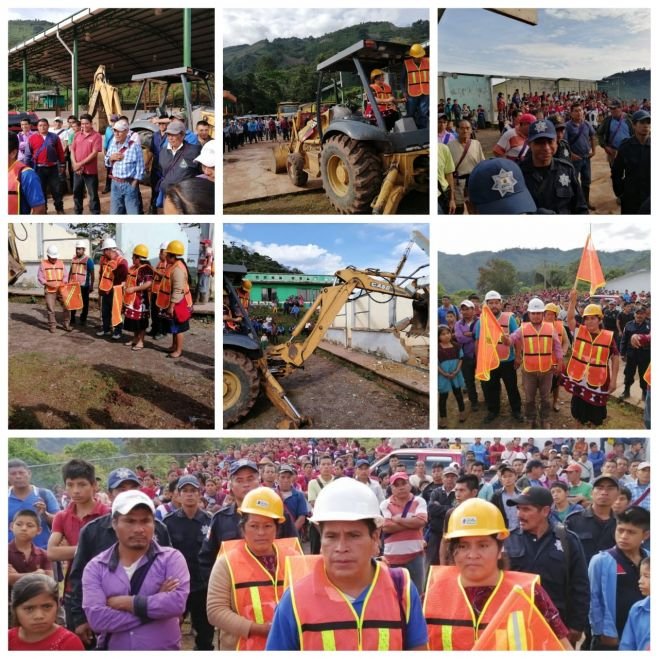 Dan banderazo de construcci&oacute;n de aulas en  Sisim, municipio de Chalchihuit&aacute;n. 