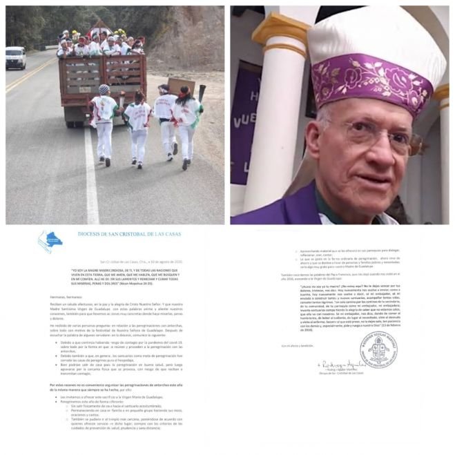 SE SUSPENDEN LAS PEREGRINACIONES DE ANTORCHAS GUADALUPANA: OBISPO