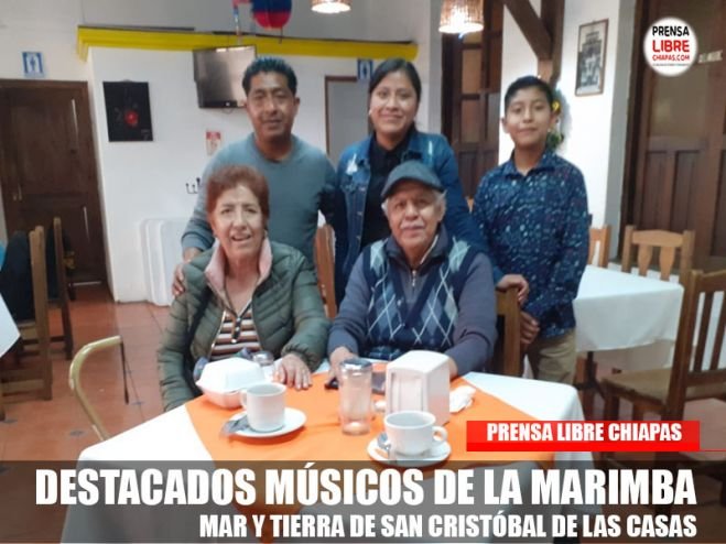 DESTACADOS MÚSICOS DE LA MARIMBA MAR Y TIERRA DE SAN CRISTÓBAL DE LAS CASAS