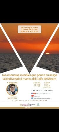 Impartir&aacute;n pl&aacute;tica "las amenazas que ponen en riesgo la biodiversidad marina"