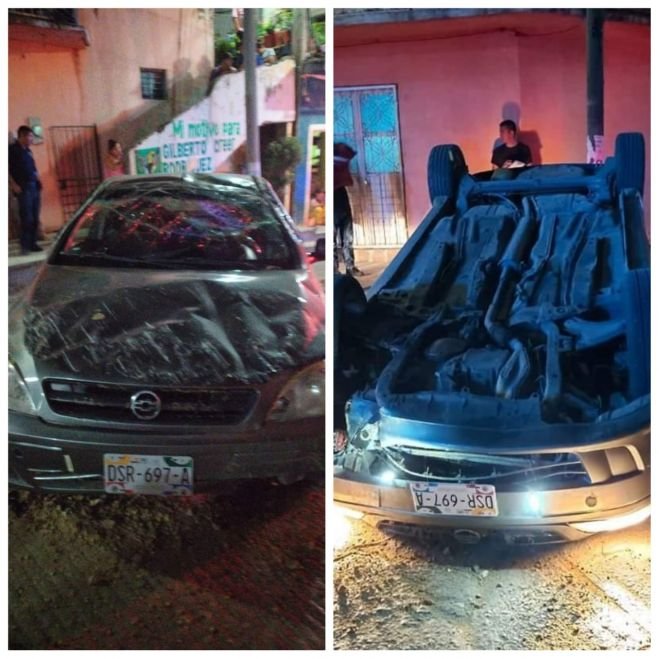 Aparatoso accidente en Ocosingo 