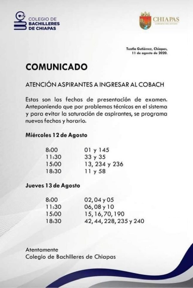 Fracasa  examen en línea del Cobach