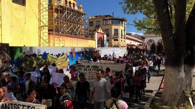 Marchan en el D&iacute;a Internacional para la Eliminaci&oacute;n de la Violencia contra las Mujeres en SC
