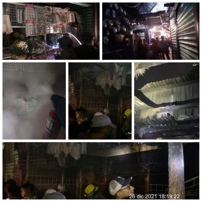 Incendio consume locales en el mercado José Castillo Tielemans