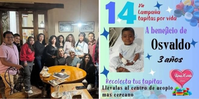 Tiran tapitas recolectadas para niñas y niños con cáncer en SCLC 