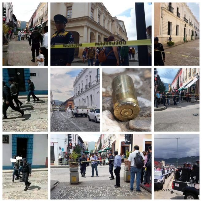 Un herido y dos detenidos deja balacera en el centro de San Crist&oacute;bal de Las Casas 