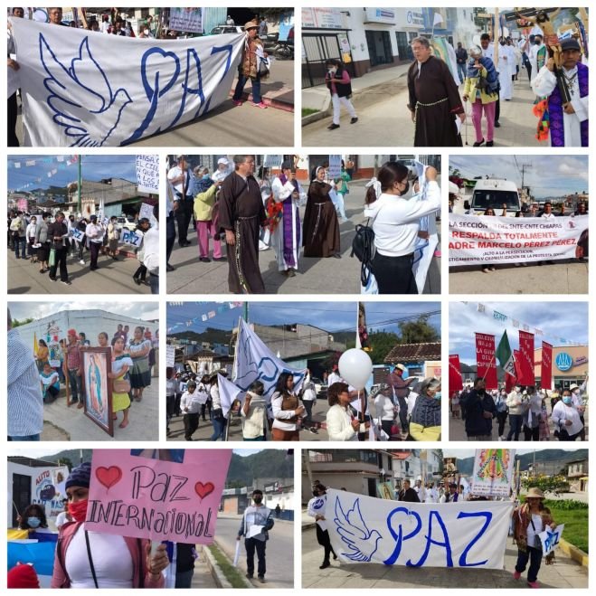 Marchan más de mil personas en San Cristóbal de Las Casas