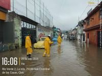 Reportan encharcamientos por lluvias en San Crist&oacute;bal de Las Casas