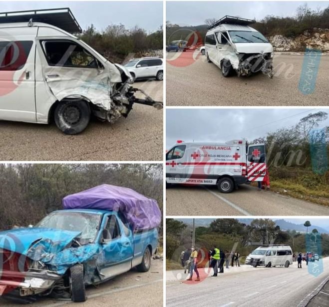 Catorce menores heridos en aparatoso accidente
