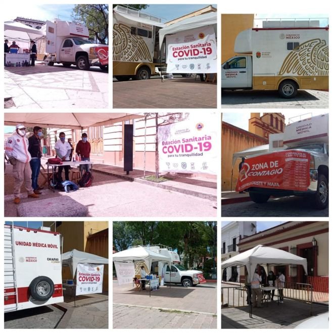 INSTALAN AYUNTAMIENTO DE SAN CRISTÓBAL Y SECRETARÍA DE SALUD ESTACIÓN SANITARIA COVID-19 EN EL CENTRO DE LA CIUDAD