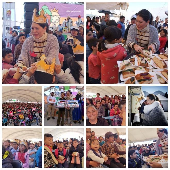 Celebra Ayuntamiento de San Crist&oacute;bal el D&iacute;a de Reyes Magos en el DIF Municipal