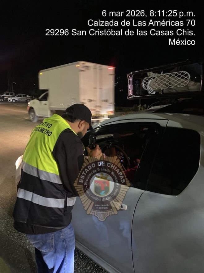 Saldo blanco en operativo Alcohol&iacute;metro realizado en San Crist&oacute;bal