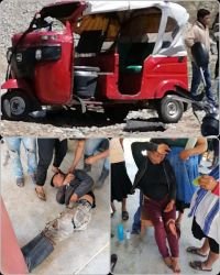 Vuelca mototaxi en San Juan Canc&uacute;n