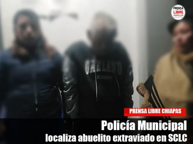 Policía Municipal localiza abuelito extraviado en SCLC