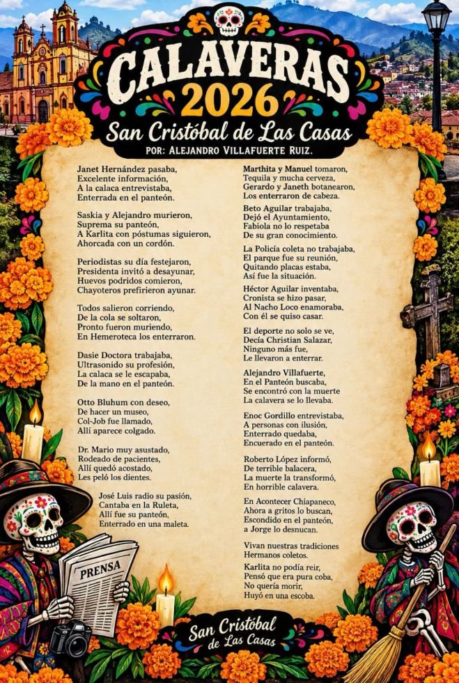 CALAVERAS 2026 SAN CRISTÓBAL DE LAS CASAS