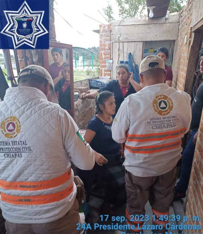 Desprendimiento de láminas y crisis nerviosas, tras paso de tromba en SCLC
