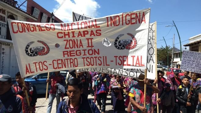 Marchan más de 5 mil personas para conmemorar los 100 años del asesinato de Emiliano Zapata en San Cristóbal de Las Casas 