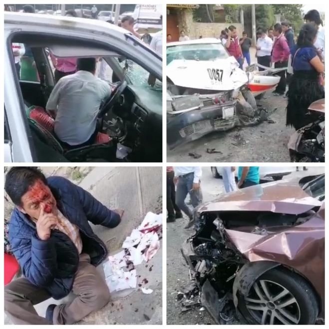 Dos lesionados deja accidente automovilístico