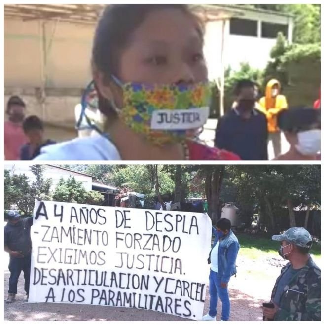 Desplazados de Chenalh&oacute; piden a las autoridades les brinden apoyo