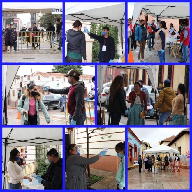 MANTIENE AYUNTAMIENTO DE SAN CRIST&Oacute;BAL FILTROS SANITARIOS EN EL PRIMER CUADRO DE LA CIUDAD