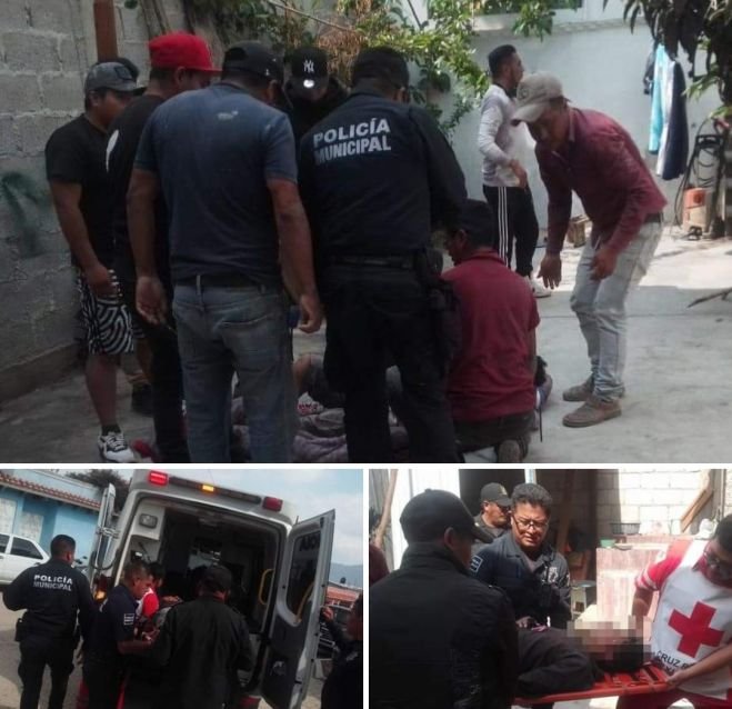 Policía Municipal atiende a lesionados por descarga eléctrica en San Cristóbal de Las Casas 