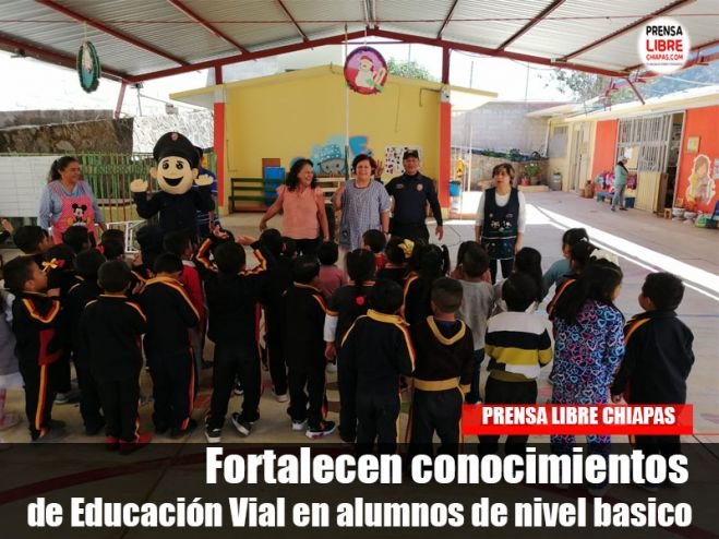 Fortalecen conocimientos de Educación Vial en alumnos de nivel basico.