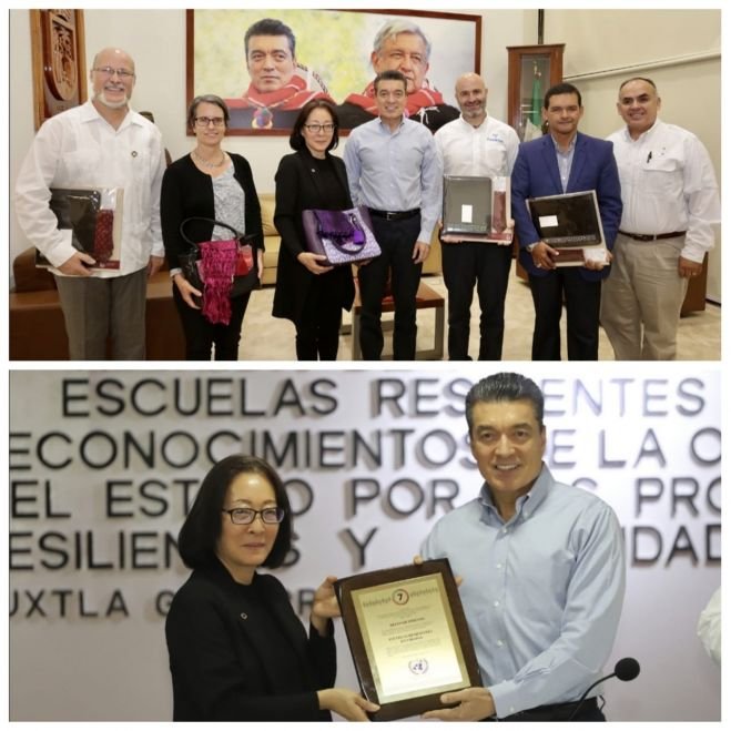 Recibe Rutilio Escand&oacute;n reconocimiento de la ONU por avances en resiliencia y prevenci&oacute;n en Chiapas