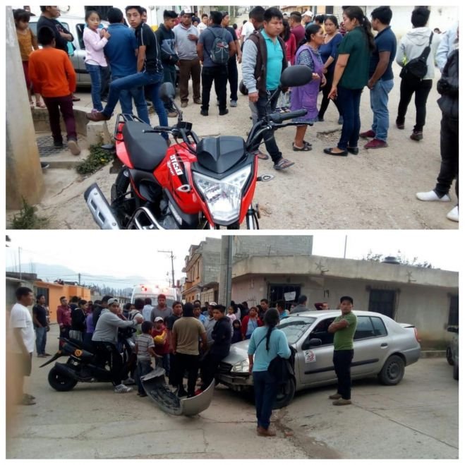 Accidente de tránsito deja un motociclista lesionado