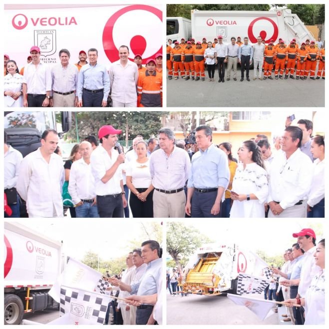 Encabeza Rutilio Escand&oacute;n banderazo de salida a nuevas unidades de recolecci&oacute;n de residuos en Tuxtla