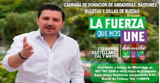 Campaña de andaderas, bastones, muletas y sillas de rueda