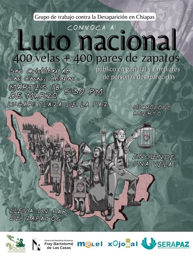 Convocan a "Luto Nacional" en memoria de víctimas de desapariciones y muertes