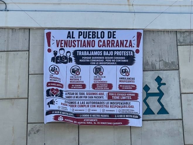 Denuncian falta de personal e insumos en Cl&iacute;nica de Campo del IMSS en Venustiano Carranza