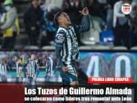 Los Tuzos de Guillermo Almada se colocaron como l&iacute;deres tras remontar ante Le&oacute;n