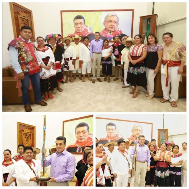 Recibe Rutilio Escand&oacute;n bast&oacute;n de mando de los pueblos ind&iacute;genas