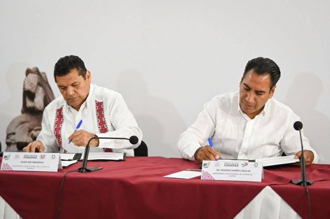 Eduardo Ramírez y Javier May refuerzan estrategia conjunta contra la delincuencia en Chiapas y Tabasco