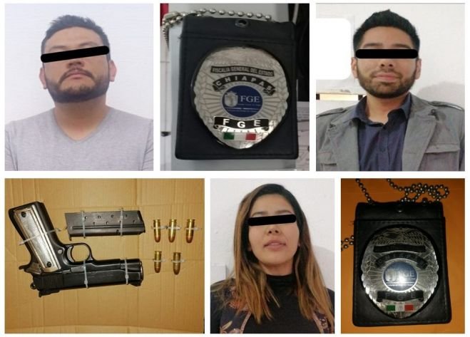 Aseguran a tres sujetos con armas de alto calibre e identificaciones falsas